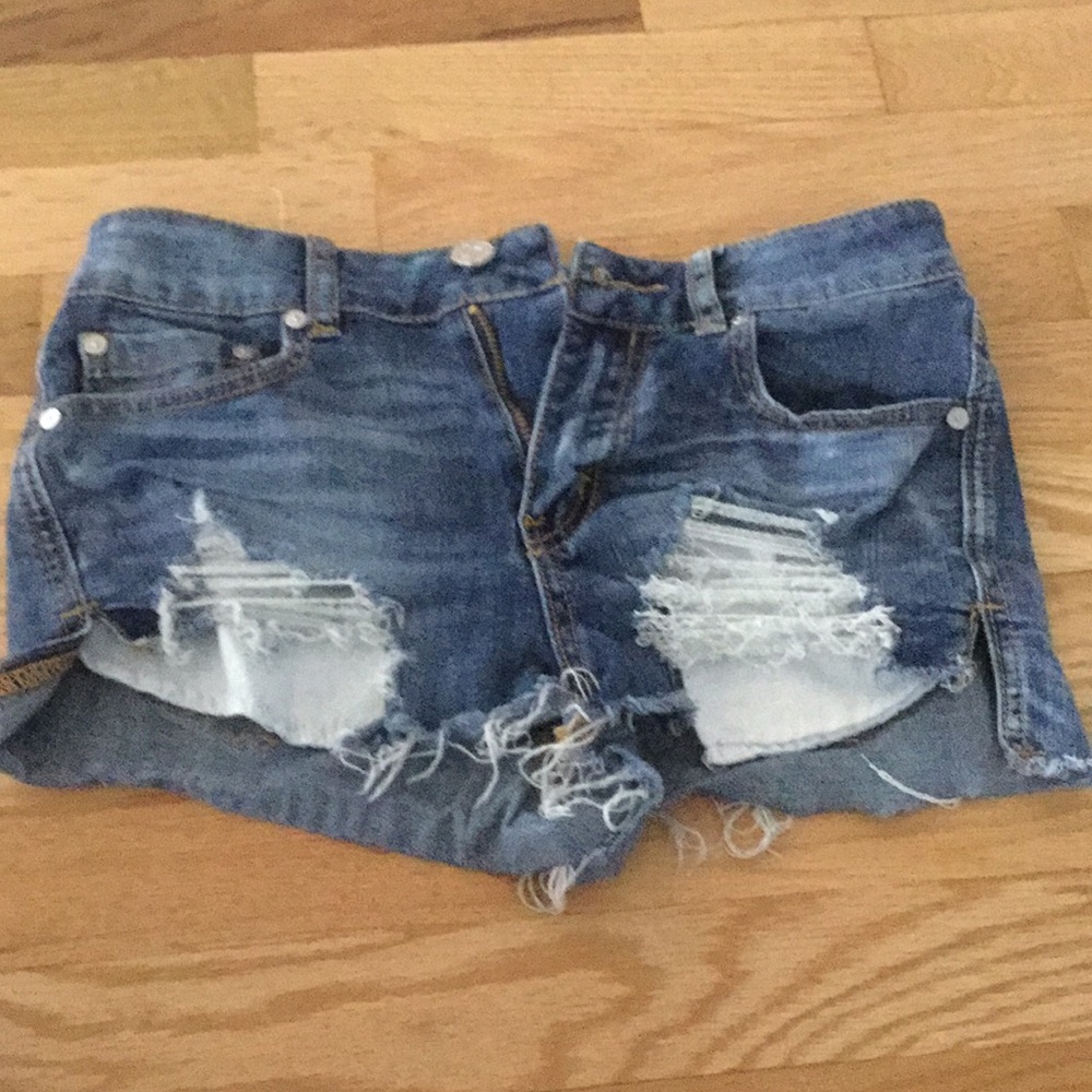 Indigo Rein Distressed Blue Jean Shorts